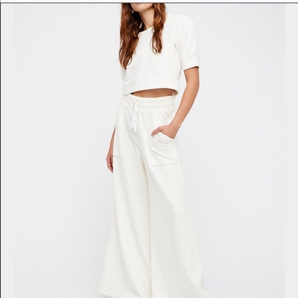 Wide legged free people sweatpants one of a kind